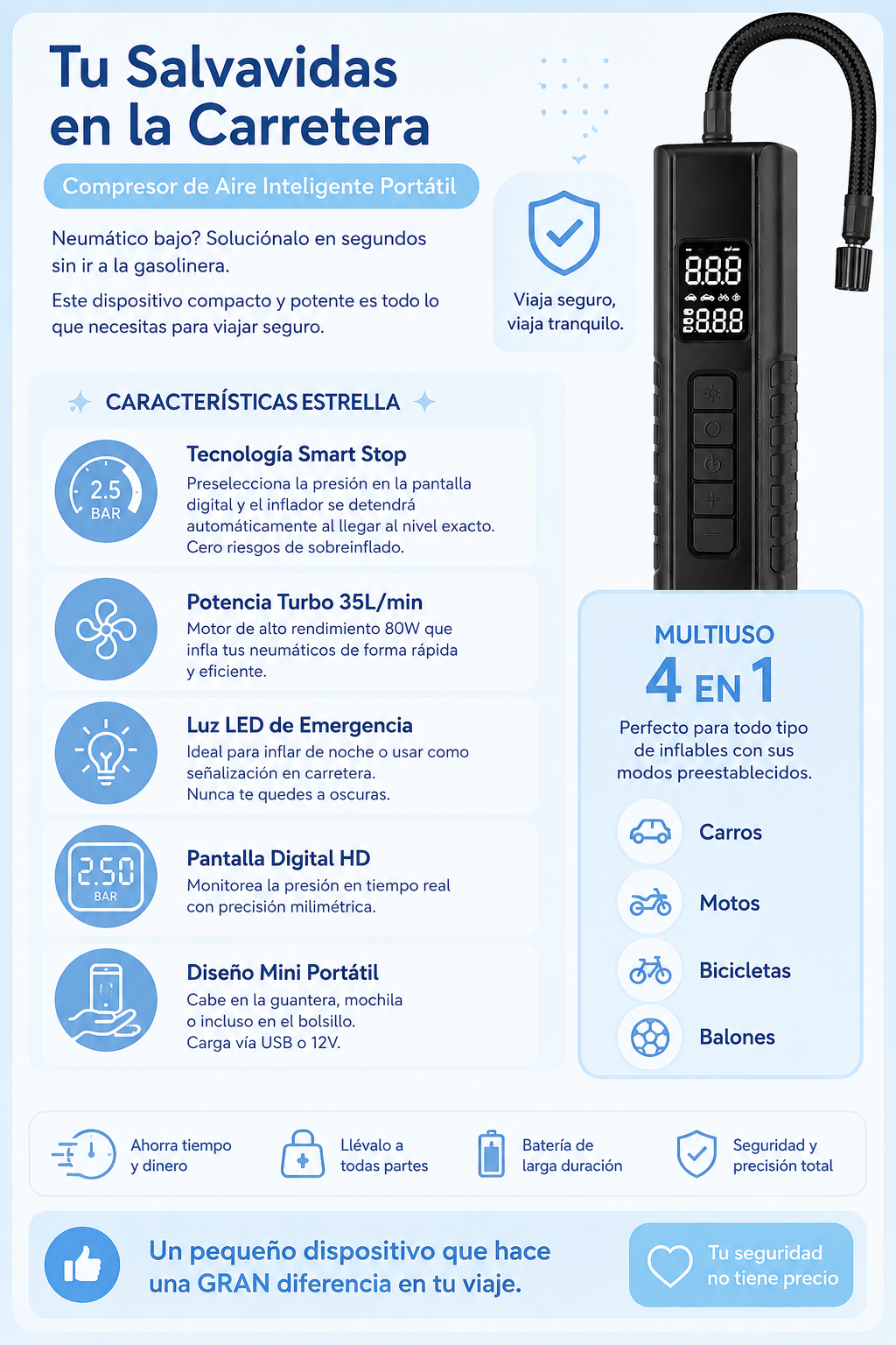 compresor inteligente portátil stgostore